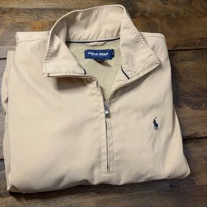 Polo golf half zip cream color